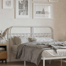 udskiftningsgavl 135 cm metal hvid