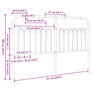 udskiftningsgavl 150 cm metal hvid