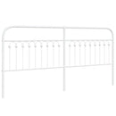 udskiftningsgavl 200 cm metal hvid