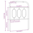 udskiftningsgavl 75 cm metal sort