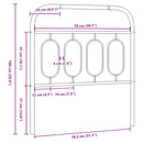 udskiftningsgavl 80 cm metal sort