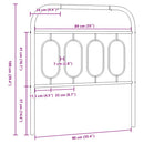 udskiftningsgavl 90 cm metal sort