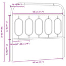 udskiftningsgavl 107 cm metal sort