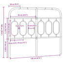 udskiftningsgavl 120 cm metal sort