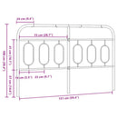 udskiftningsgavl 150 cm metal sort