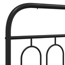 udskiftningsgavl 183 cm metal sort