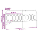udskiftningsgavl 200 cm metal sort