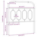 udskiftningsgavl 90 cm metal hvid