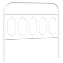 udskiftningsgavl 107 cm metal hvid