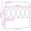 udskiftningsgavl 107 cm metal hvid