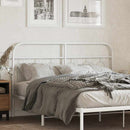 udskiftningsgavl 137 cm metal hvid