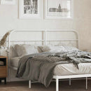 udskiftningsgavl 140 cm metal hvid