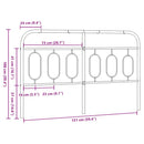udskiftningsgavl 150 cm metal hvid