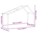 stel til husseng 213x95,5x144,5 cm massivt fyrretræ gyldenbrun