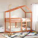 stel til husseng 213x95,5x144,5 cm massivt fyrretræ gyldenbrun