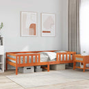 sengeramme uden madras 80x200 cm massivt fyrretræ gyldenbrun