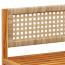 havesofa uden armlæn med hynder træ akacie og rattan