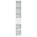 reol 30x42,5x185 cm konstrueret træ hvid