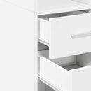 reol 30x42,5x185 cm konstrueret træ hvid