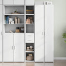 reol 30x42,5x185 cm konstrueret træ hvid