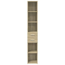 reol 30x42,5x185 cm konstrueret træ sonoma-eg