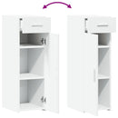 reol 30x42,5x93 cm konstrueret træ hvid