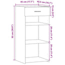 skab 45x42,5x93 cm konstrueret træ sonoma-eg