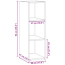 reol 30x41x93 cm konstrueret træ sonoma-eg