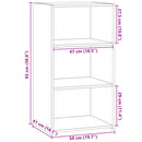 reol 50x41x93 cm konstrueret træ sonoma-eg
