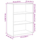 reol 70x41x93 cm konstrueret træ brun sonoma-eg