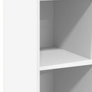 reol 30x41x124 cm konstrueret træ hvid