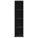 reol 30x41x124 cm konstrueret træ sort