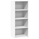 reol 50x41x124 cm konstrueret træ hvid