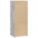 reol 50x41x124 cm konstrueret træ betongrå