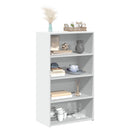 reol 70x41x124 cm konstrueret træ hvid