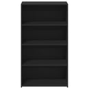 reol 70x41x124 cm konstrueret træ sort