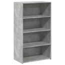 reol 70x41x124 cm konstrueret træ betongrå