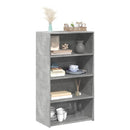 reol 70x41x124 cm konstrueret træ betongrå