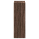 reol 70x41x124 cm konstrueret træ brun egetræsfarve