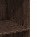 reol 70x41x124 cm konstrueret træ brun egetræsfarve