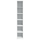 reol 30x41x185 cm konstrueret træ hvid