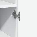 skab 30x42,5x225 cm smalt konstrueret træ hvid