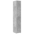 skab 30x42,5x225 cm smalt konstrueret træ betongrå