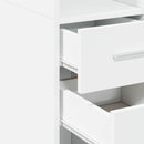 kontorreol 30x42,5x225 cm konstrueret træ hvid