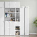 kontorreol 30x42,5x225 cm konstrueret træ hvid