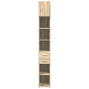 skab 30x42,5x225 cm smalt konstrueret træ sonoma-eg