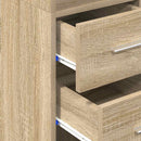 skab 30x42,5x225 cm smalt konstrueret træ sonoma-eg