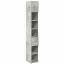 skab 30x42,5x225 cm smalt konstrueret træ betongrå