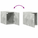 skab 30x42,5x225 cm smalt konstrueret træ betongrå