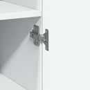 skab 40x42,5x225 cm smalt konstrueret træ hvid